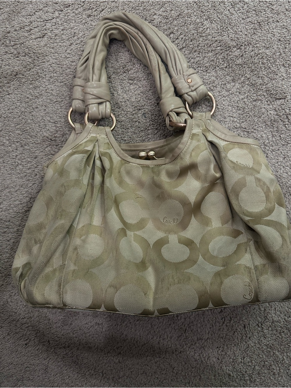 Coach Parker Op Art Kiss Lock Satchel